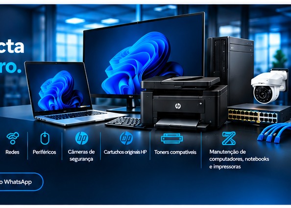 Computadores, notebook, impressora e equipamentos de tecnologia